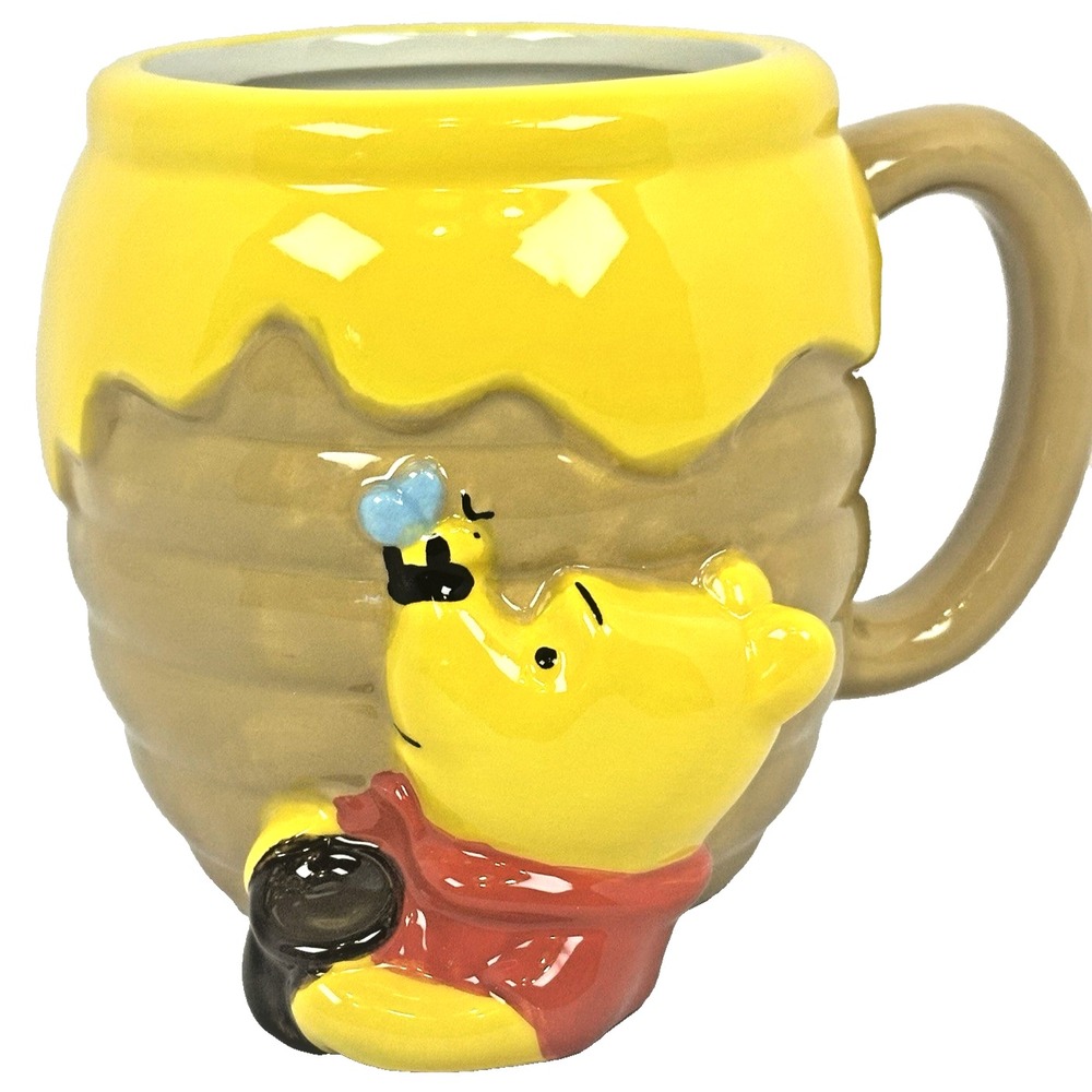 Disney Winnie The Pooh Hunny Pot Sculpted Mug 23 oz Silver Buffalo